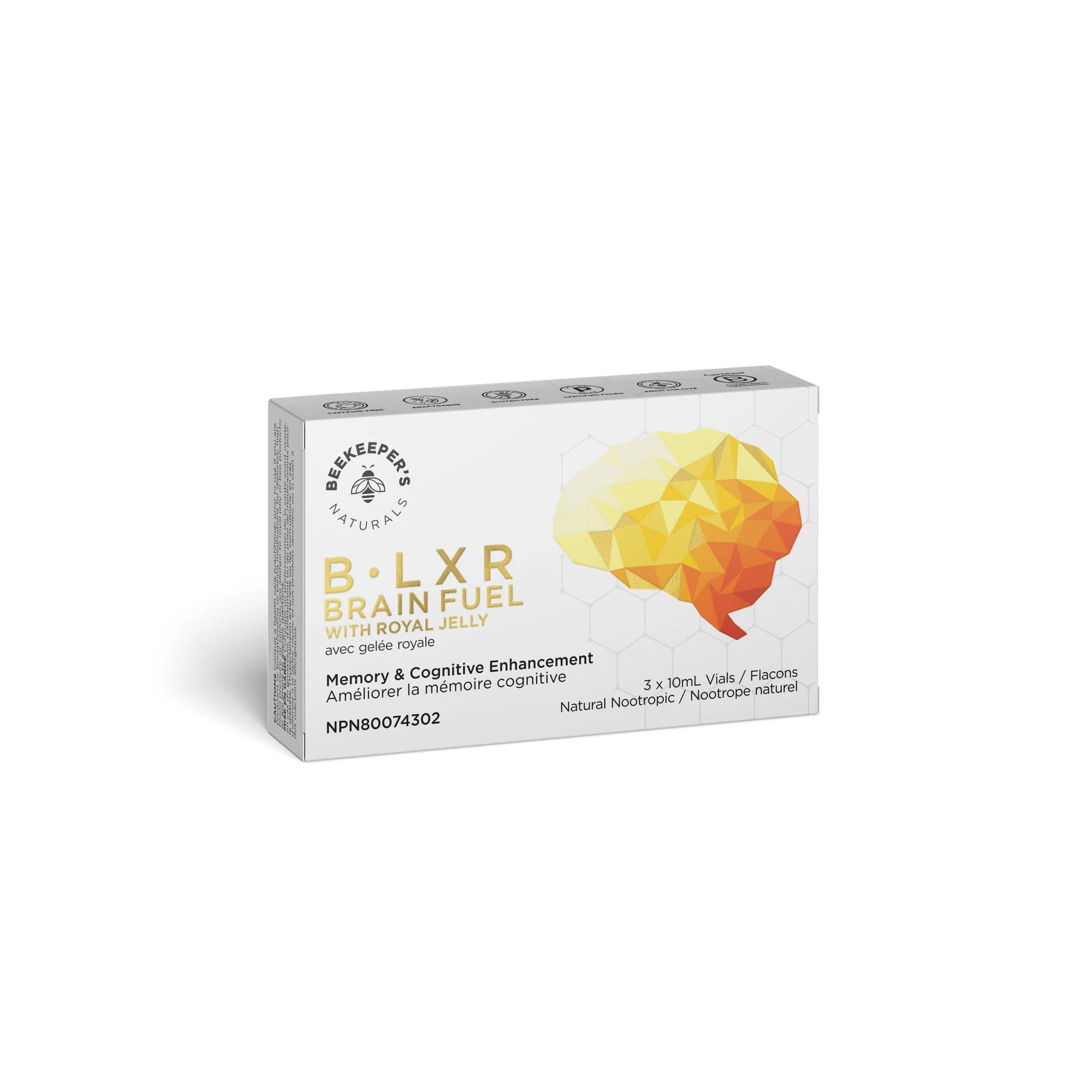 BEEKEEPER'S NATURALS B.LXR Brain Fuel - Memory, Focus and Clarity Liquid  Formula, Supports Productivity - Royal Jelly, Ginkgo Biloba, Bacopa  Monnieri